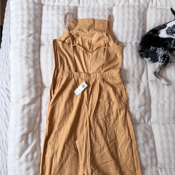 Abercrombie & Fitch Pants - Abercrombie Mustard Sleeveless Linen Jumpsuit